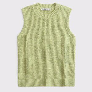 Abercrombie Textural Crew Sweater Shell Tank | Small, Green